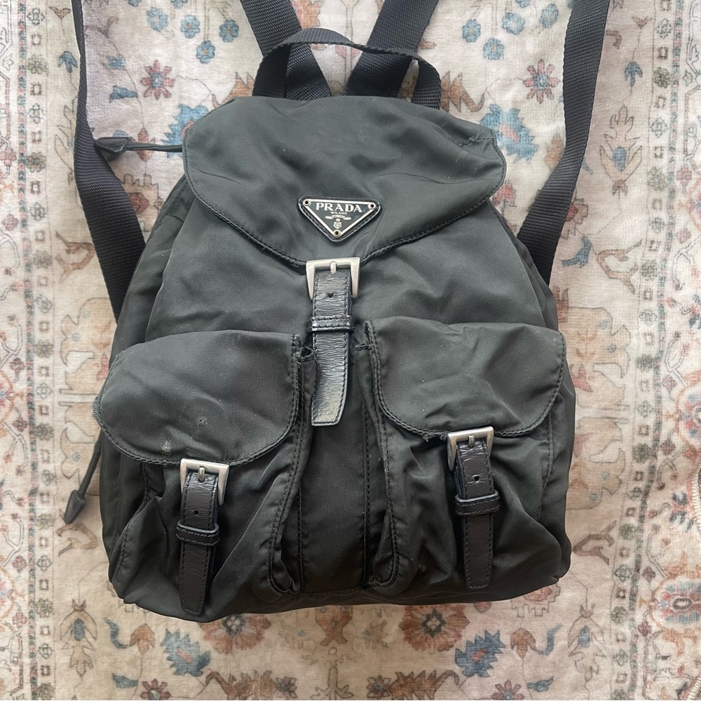 Prada Black Nylon Vintage Grey Backpack - Picture 13 of 16